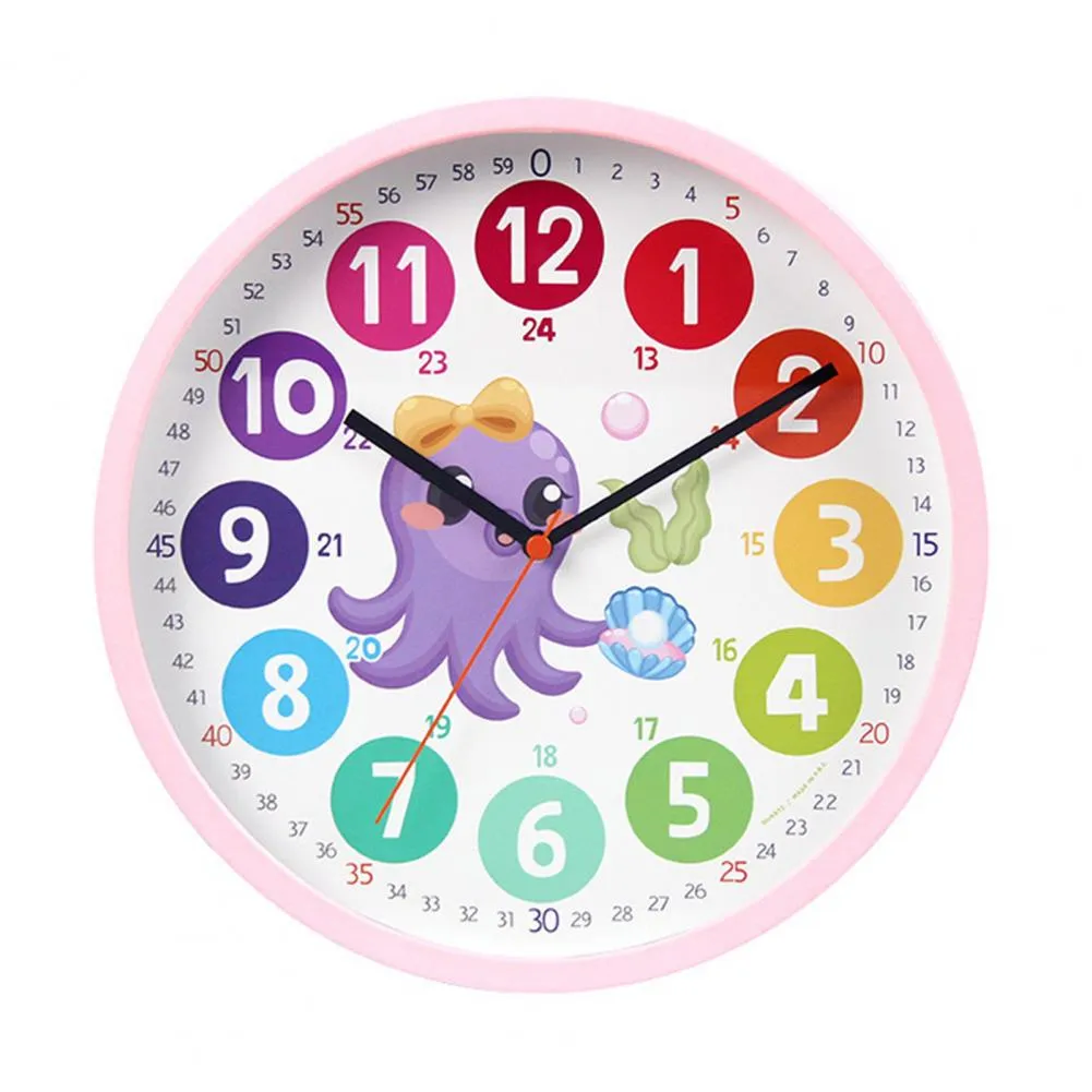 Kids Cartoon Wall Clock for Early Education Learning