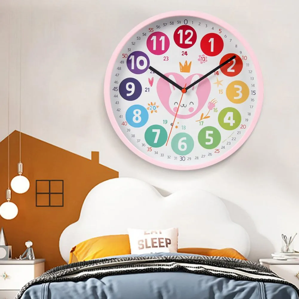 Kids Cartoon Wall Clock for Early Education Learning