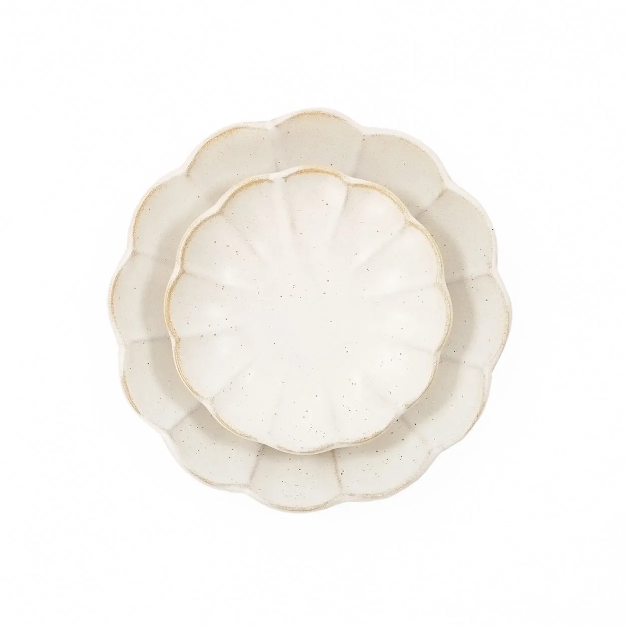 Kikka Daisy Kobiki Ivory Salad Plate 8.5" dia