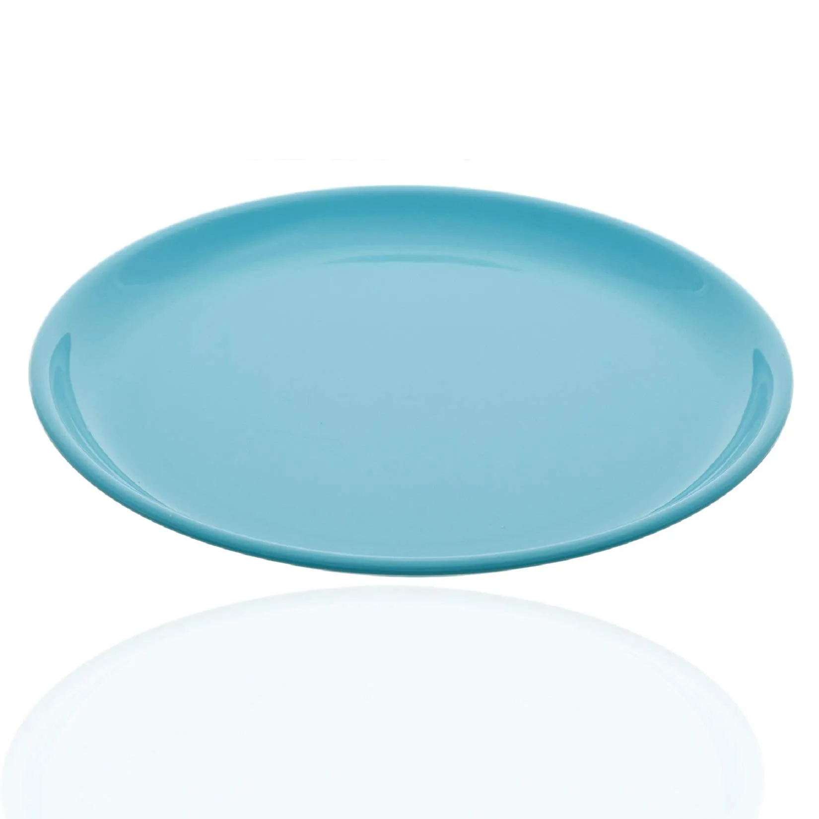 Kuber Industries 6 Pieces Unbreakable Round Plastic Microwave Safe Dinner Plates (Green) - CTGTC34609