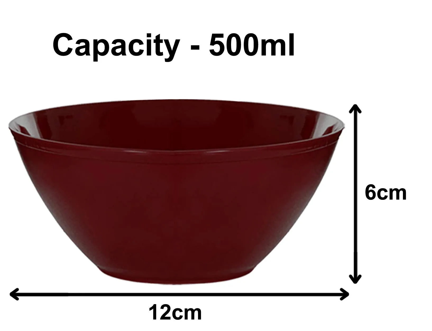 Kuber Industries Ceramic Soup Bowls, Plastic Bowls Set, Chip Resistant, Dishwasher & Microwave Safe for ,Rice,Soup,Pasta,Salad Bowls, 500 Ml (Set of 12) Brown-KUBMART15650