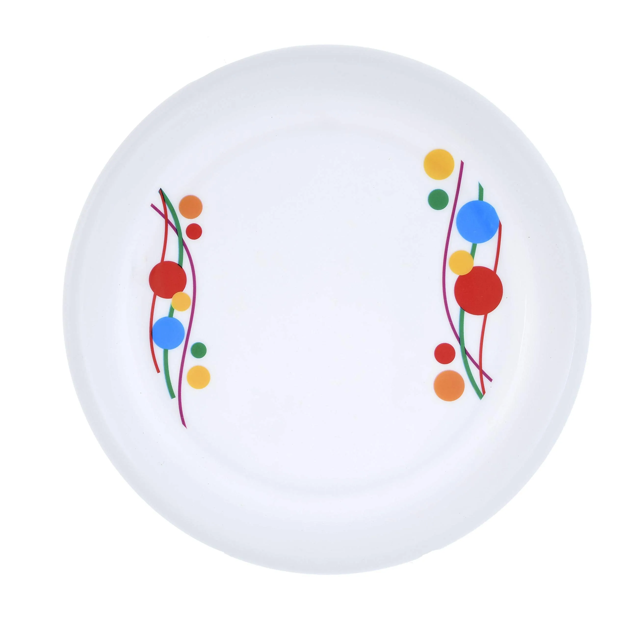 Kuber Industries Plastic Dinner Plates - 6 Pieces, White