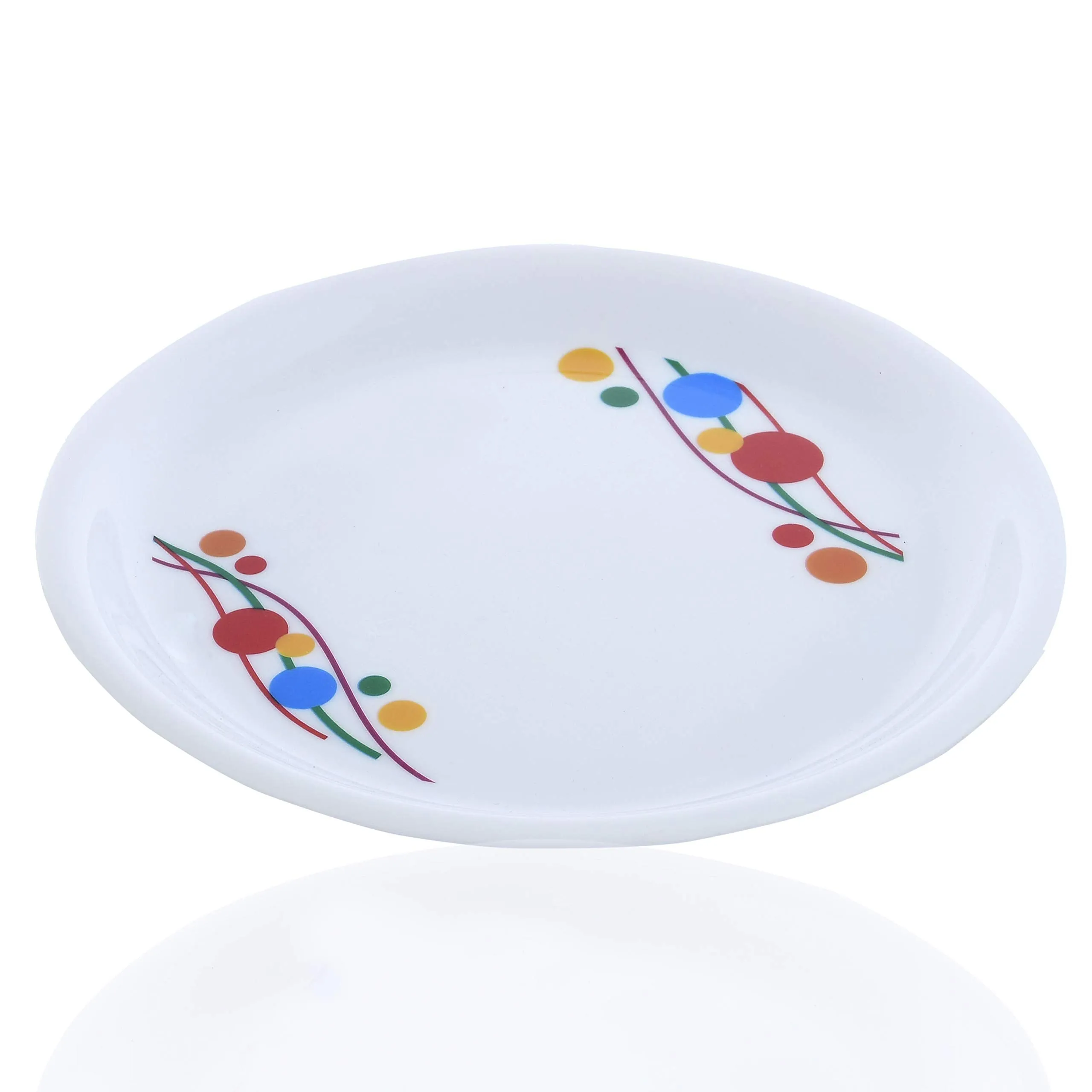 Kuber Industries Plastic Dinner Plates - 6 Pieces, White