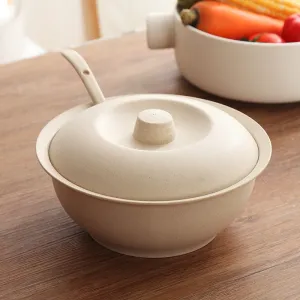 Large soup bowl with lid