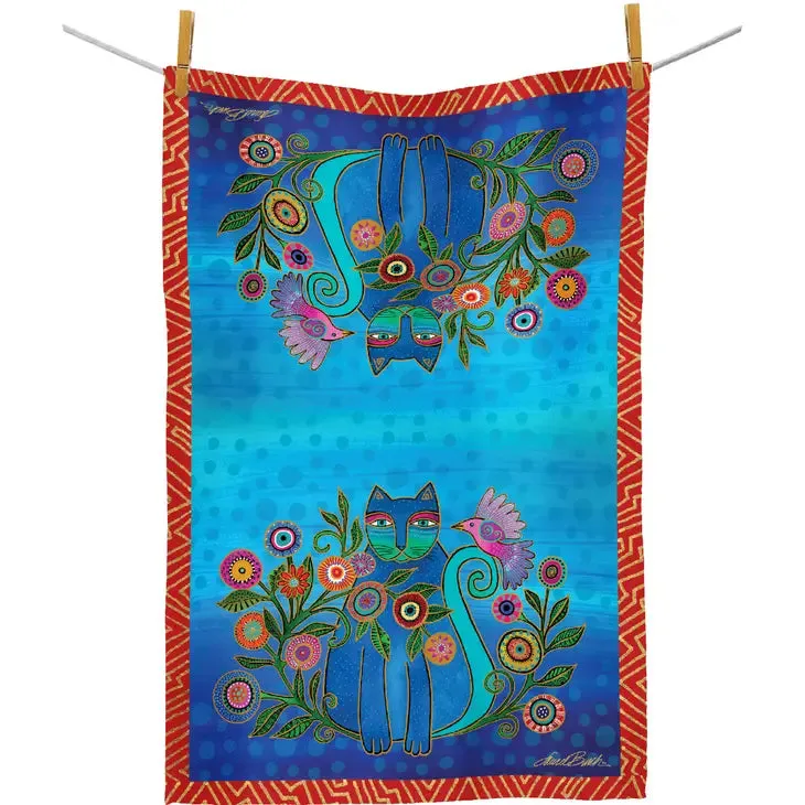 Laurel Burch™ Cerulean Cats Tea Towels - NEW!!!