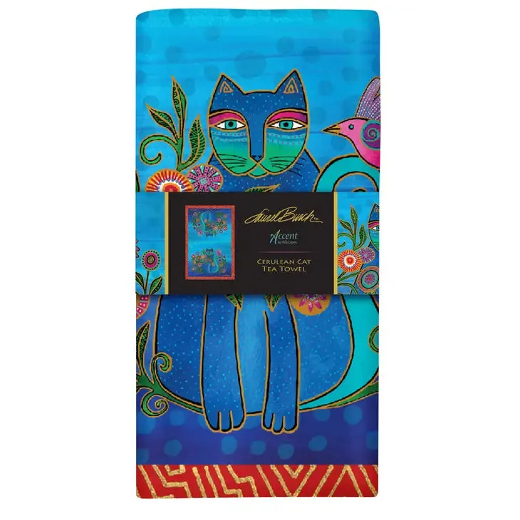 Laurel Burch™ Cerulean Cats Tea Towels - NEW!!!