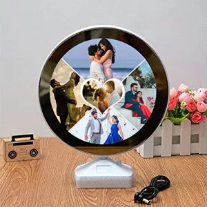 Magic Mirror Cum Photo Frame Personalized Customized with LED Light College Photo Frame