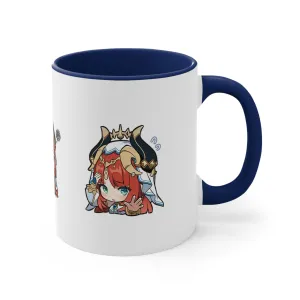 Nilou Genshin Impact Accent Coffee Mug, 11oz Cups Mugs Cup Gift For Gamer Gifts Game Anime Fanart Fan Birthday Valentine's Christmas