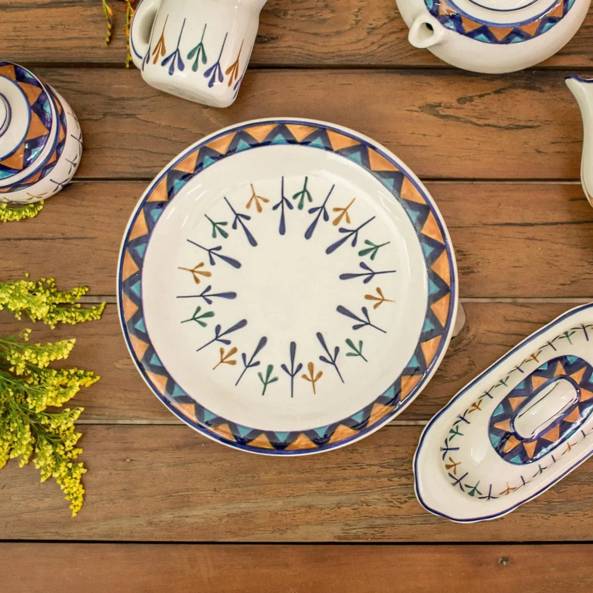 Novica Antigua Breeze Ceramic Luncheon Plates