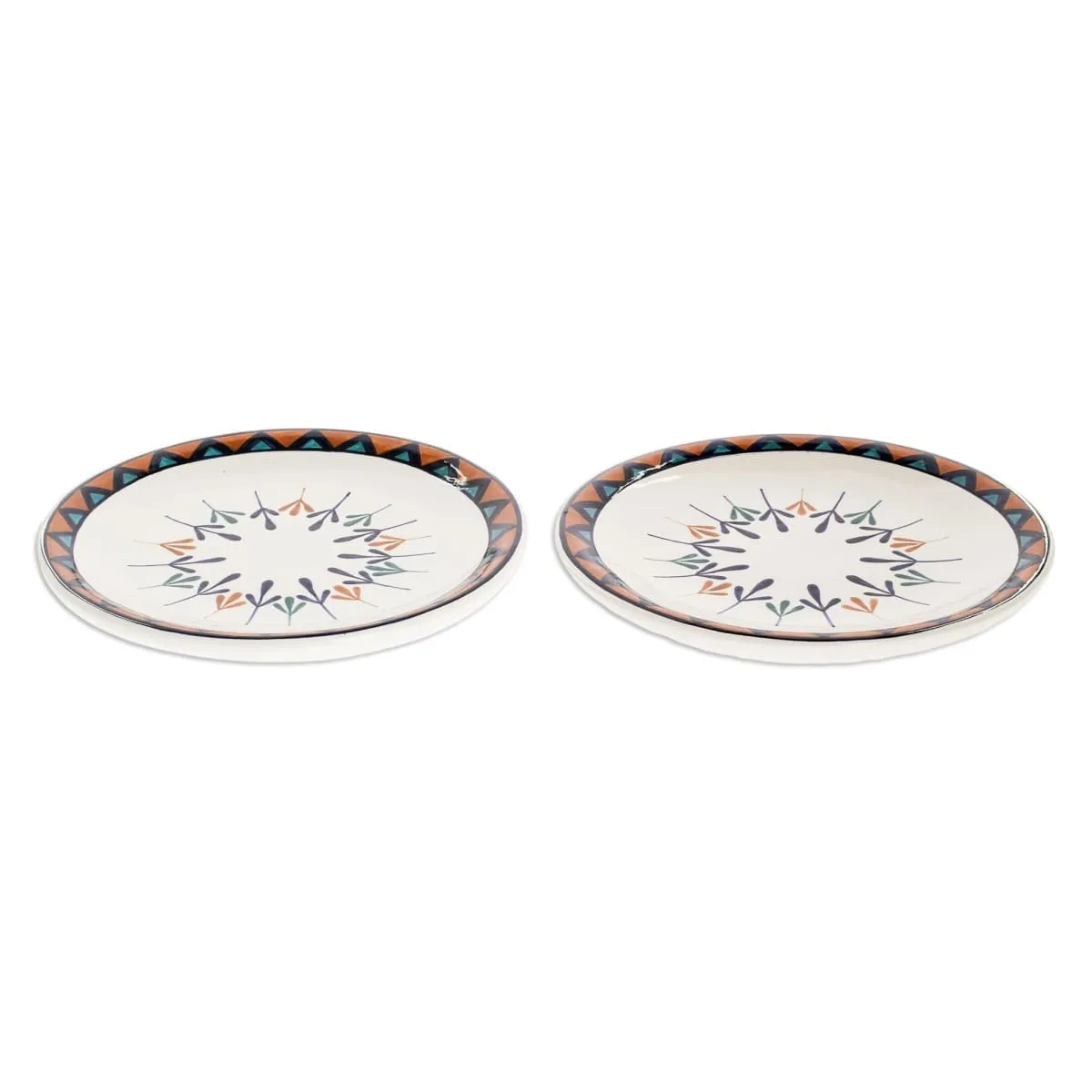 Novica Antigua Breeze Ceramic Luncheon Plates