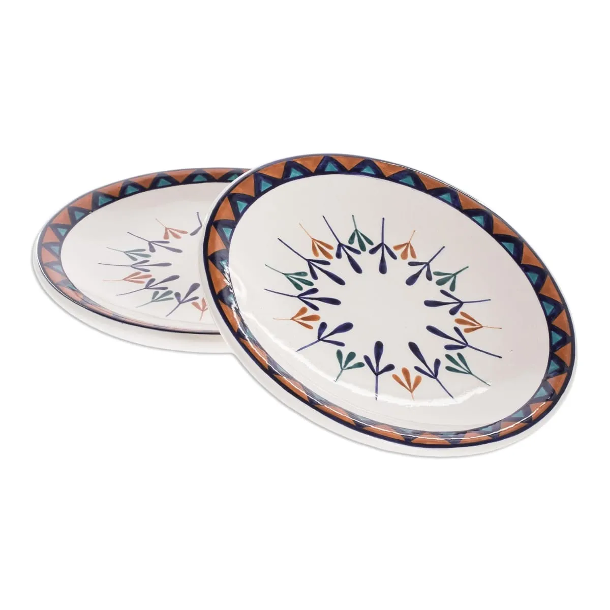 Novica Antigua Breeze Ceramic Luncheon Plates