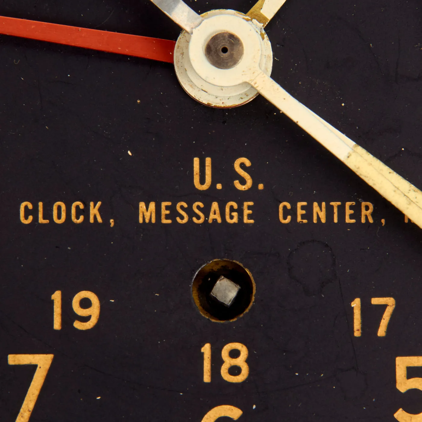 Original U.S. Military Clock Set: 1942 Dated WWII U.S. Navy Deck Clock & WWII Type U.S. Army M2 Message Center Clock