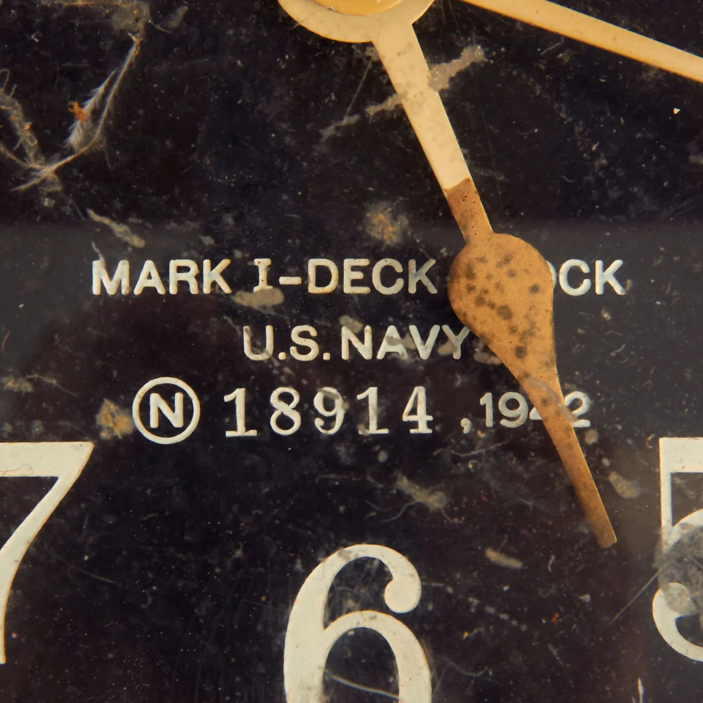 Original U.S. Military Clock Set: 1942 Dated WWII U.S. Navy Deck Clock & WWII Type U.S. Army M2 Message Center Clock