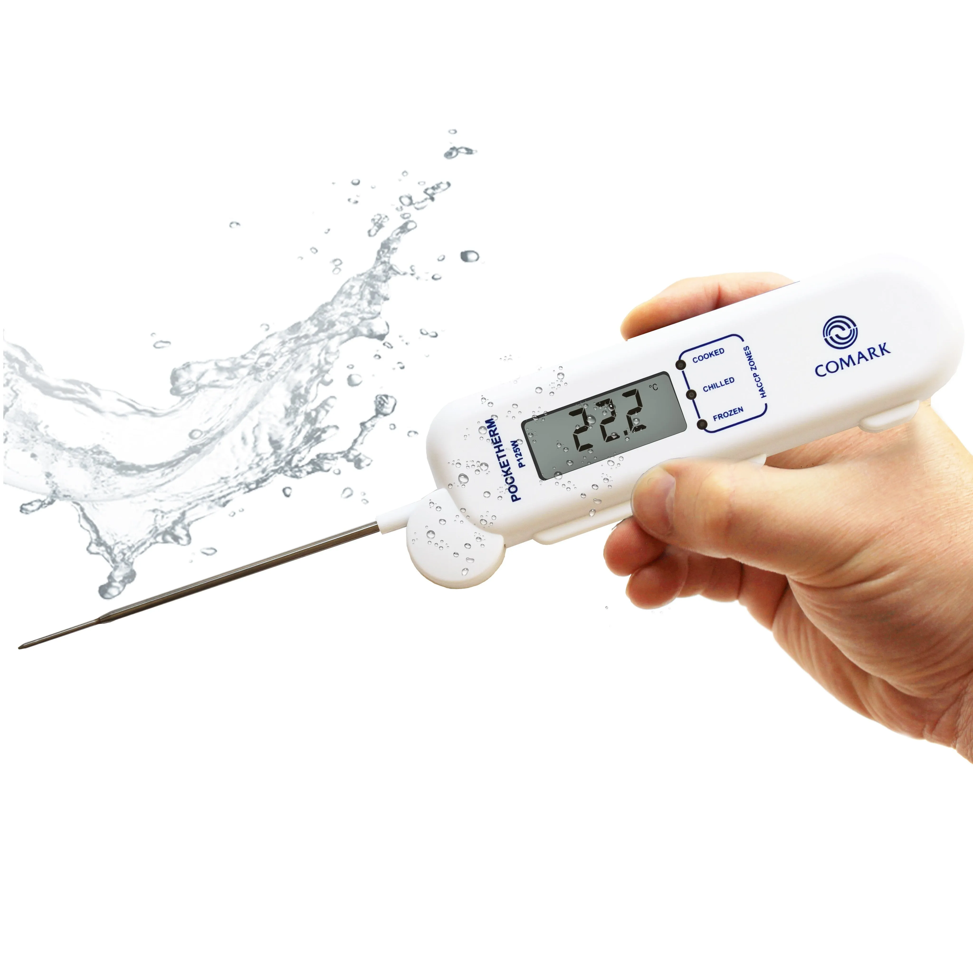 P125W/Cal  Calibrated Waterproof Pocketherm Folding Food Thermometer