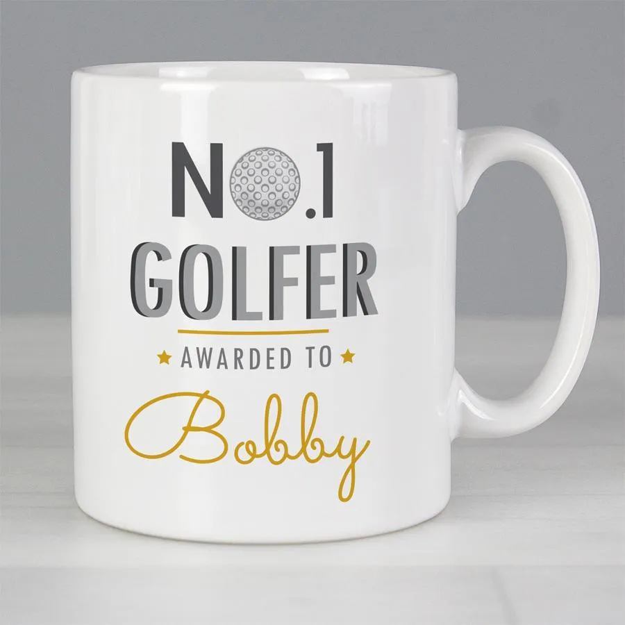 Personalised No.1 Golf Fan Mug