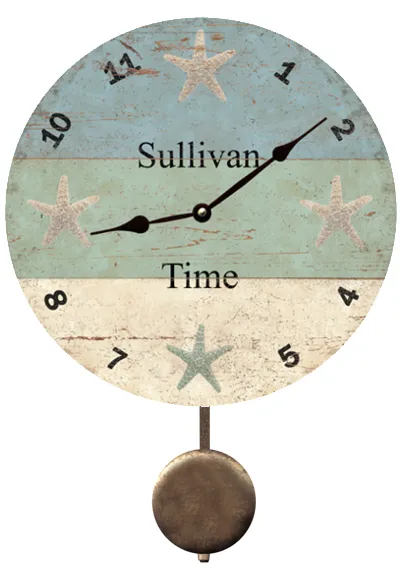 Personalized Starfish Beach Time Clock - Personalized Starfish Clock