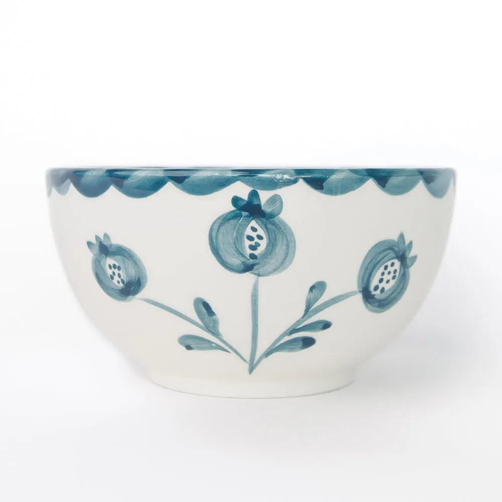 Pomegranate Trio Vine Teal Bowl | Set of 2