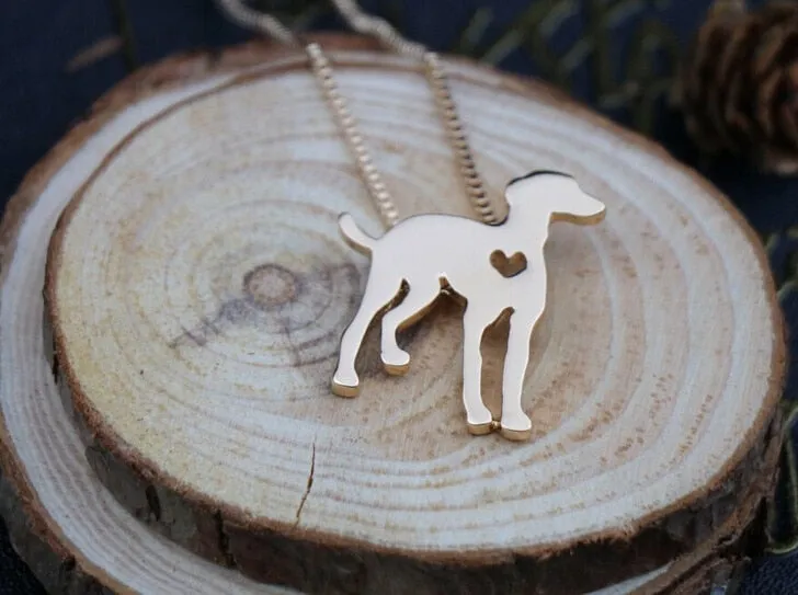 Realistic Greyhound necklace