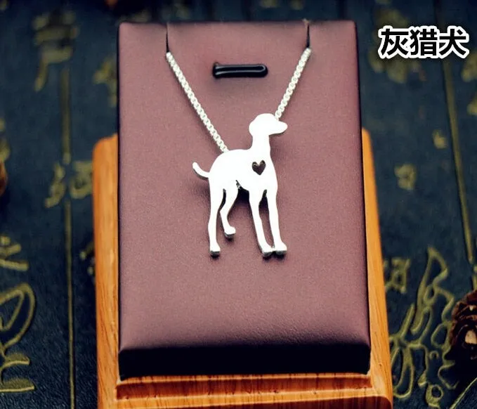 Realistic Greyhound necklace