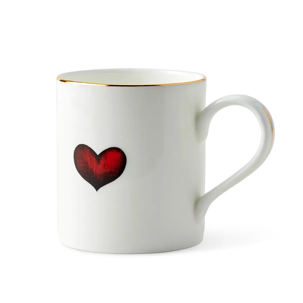 Red Love Heart Majestic Mug