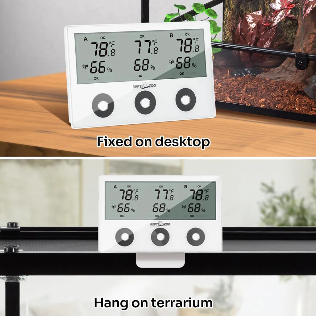 ReptiZoo Wireless 3-Channel Thermo-Hygrometer