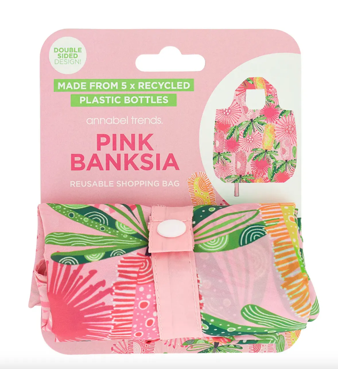 Shopping Tote - Pink Banksia