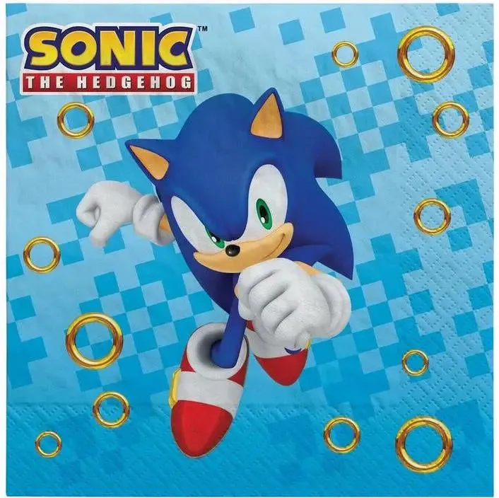 Sonic the Hedgehog Napkins - Lunch 16 Pkt