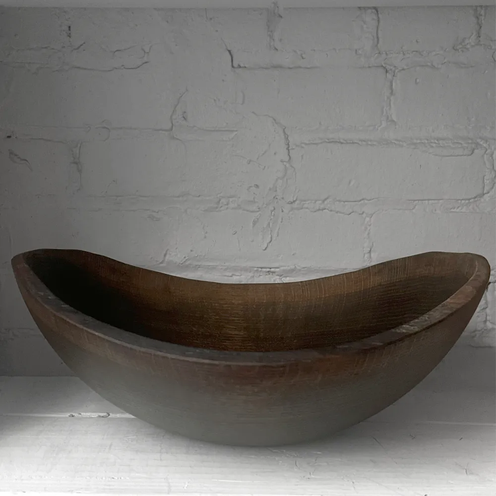 Spencer Peterman Live Edge Black Ebonized 15" Oval Bowl (# 04)