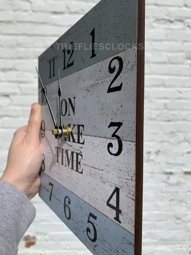 Square Lake Time Clock- Four Color On Lake Time Clock