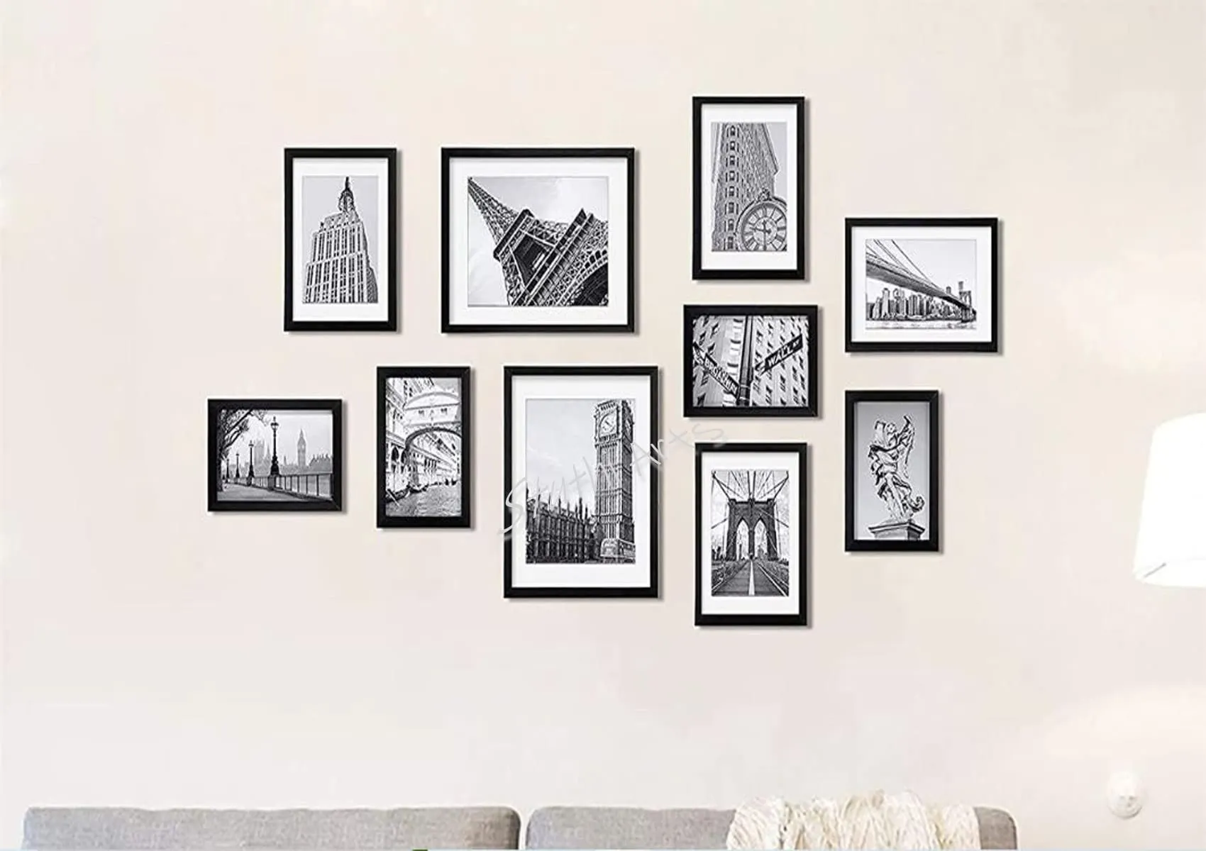 Stuthi Arts Wall Wood Photo Frames Black-8x10-2M 6x8-4M 5x7-4