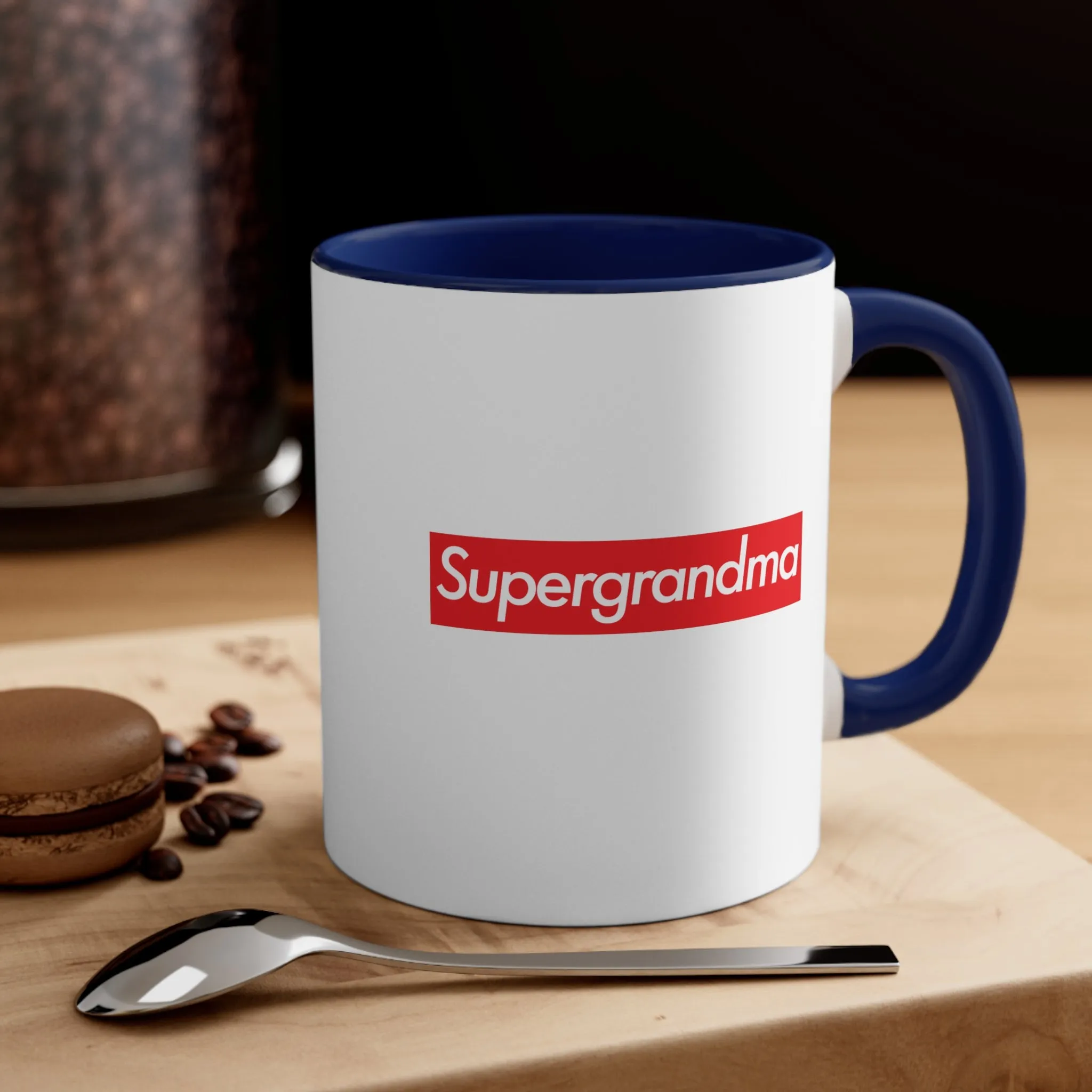 Supergrandma Accent Coffee Mug, 11oz super Inspired Funny Grandma Grandmother Appreciation Gift For Grandmas Thank You Thankful Birthday Christmas