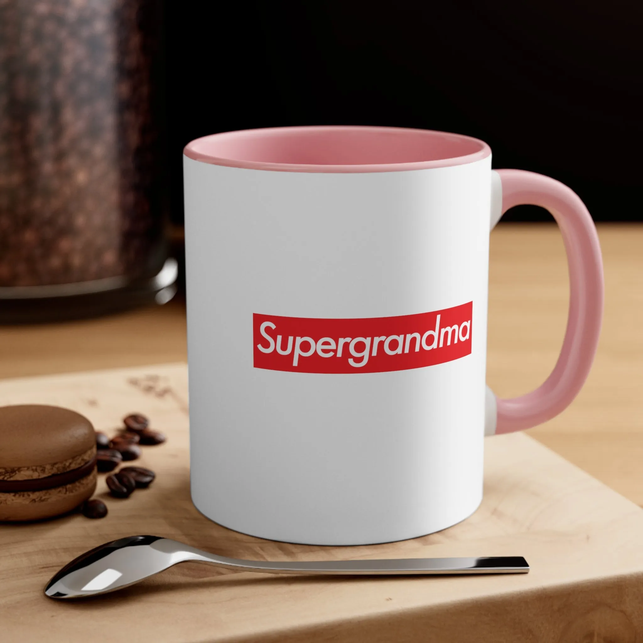 Supergrandma Accent Coffee Mug, 11oz super Inspired Funny Grandma Grandmother Appreciation Gift For Grandmas Thank You Thankful Birthday Christmas