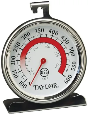 Taylor 5932 Oven Thermometer, 100 to 600 deg F, Analog Display :CD: QUANTITY: 1