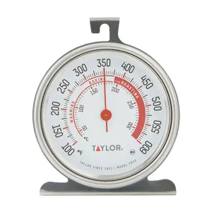 Taylor Precision 5932 Analog Dial Oven Thermometer, 3" Dial