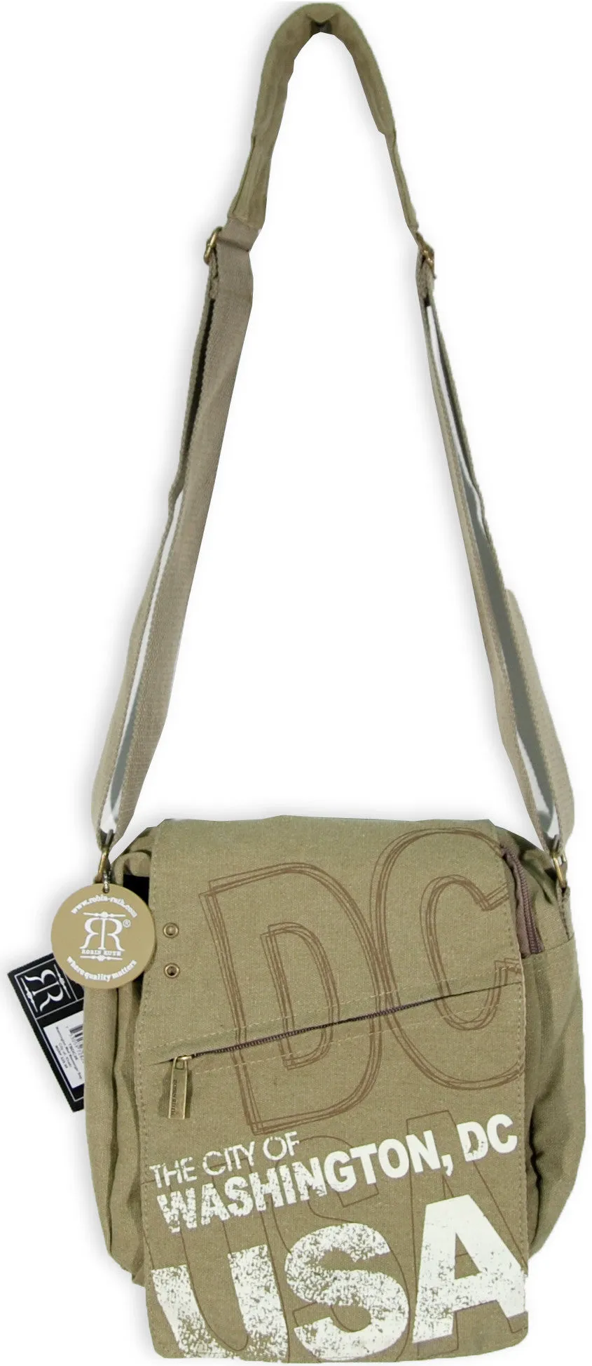 TBDC26 Robin Ruth Messenger Bag MEDIUM - City of Washington DC KHAKI