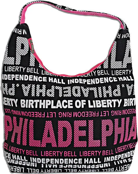 TBPH19 Robin Ruth Tote Bag - Big City - Philadelphia Black/Pink