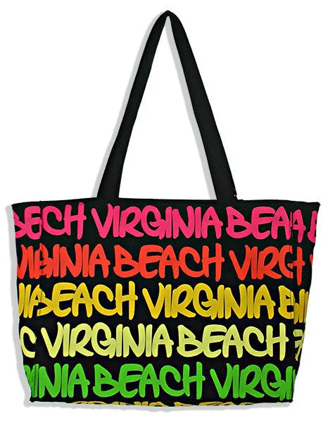 TBVB2 Robin Ruth Tote Bag - MEDIUM -Virginia Beach Black/Blue/Purple