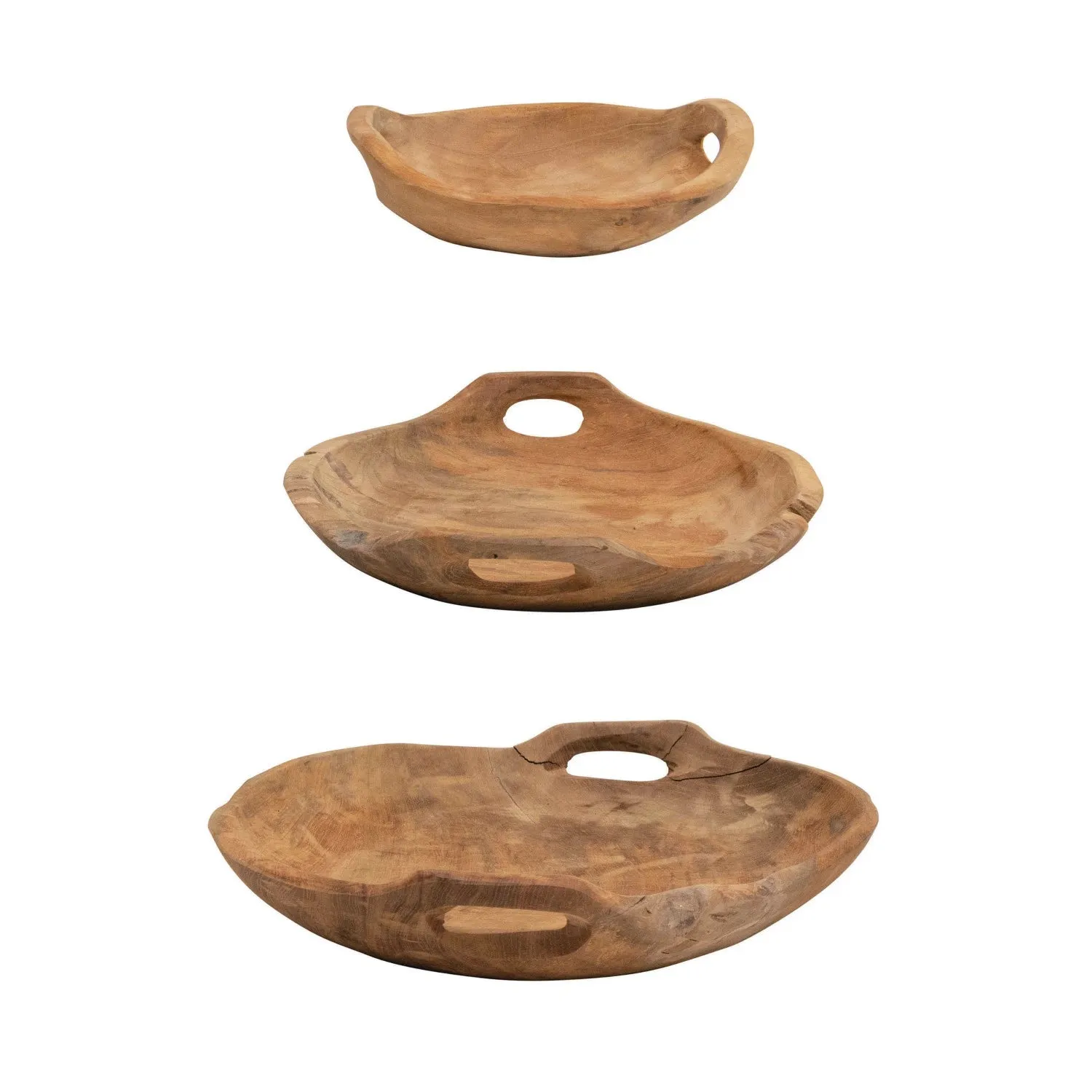 Teakwood Bowl with Handles