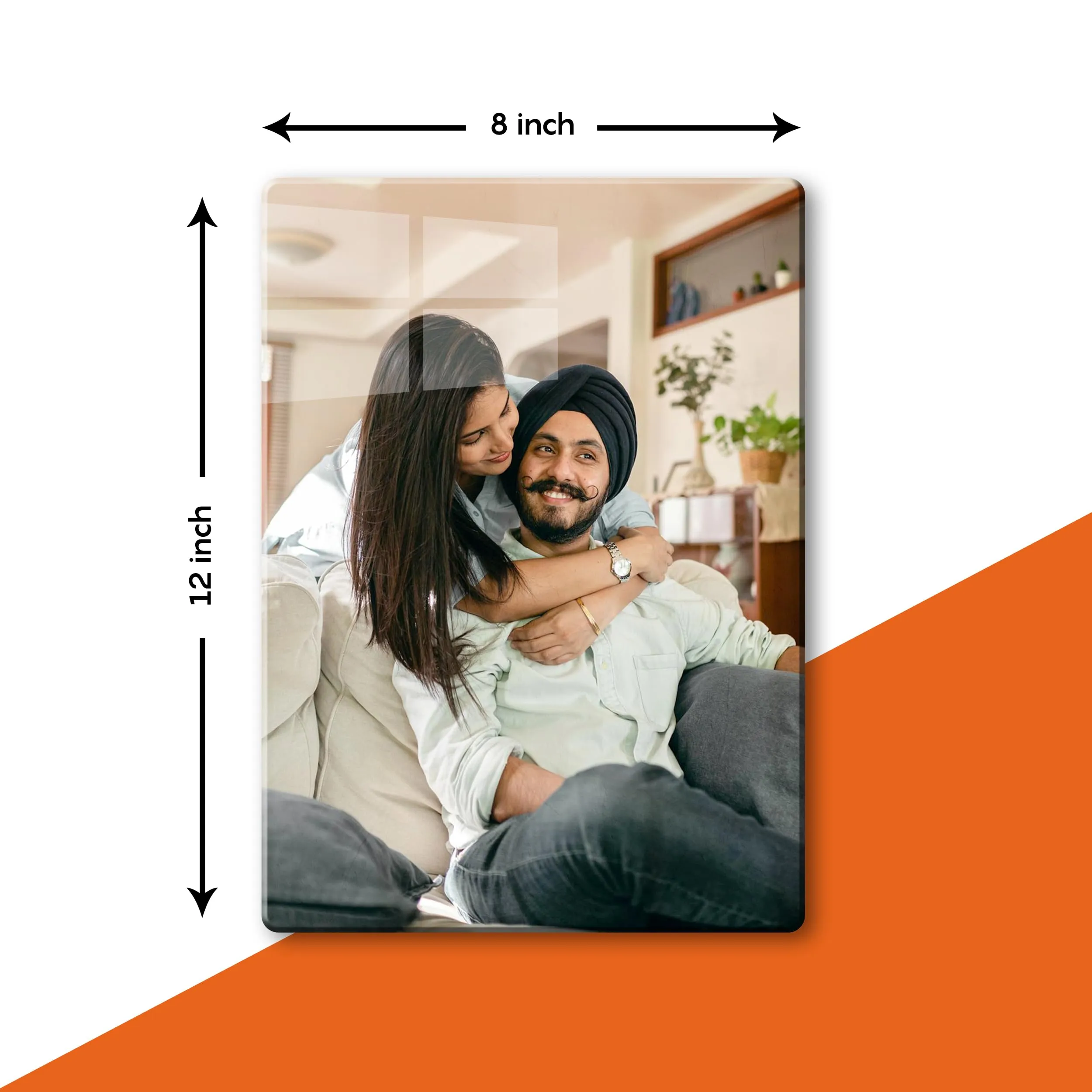 THE PUBLIC CORNER Customised/Personalized Clear Acrylic Wall Mount Frameless Picture Photo/Poster For Anniversary, Birthday, Special Moment,5mm Thickness (16 X 24 Inch)