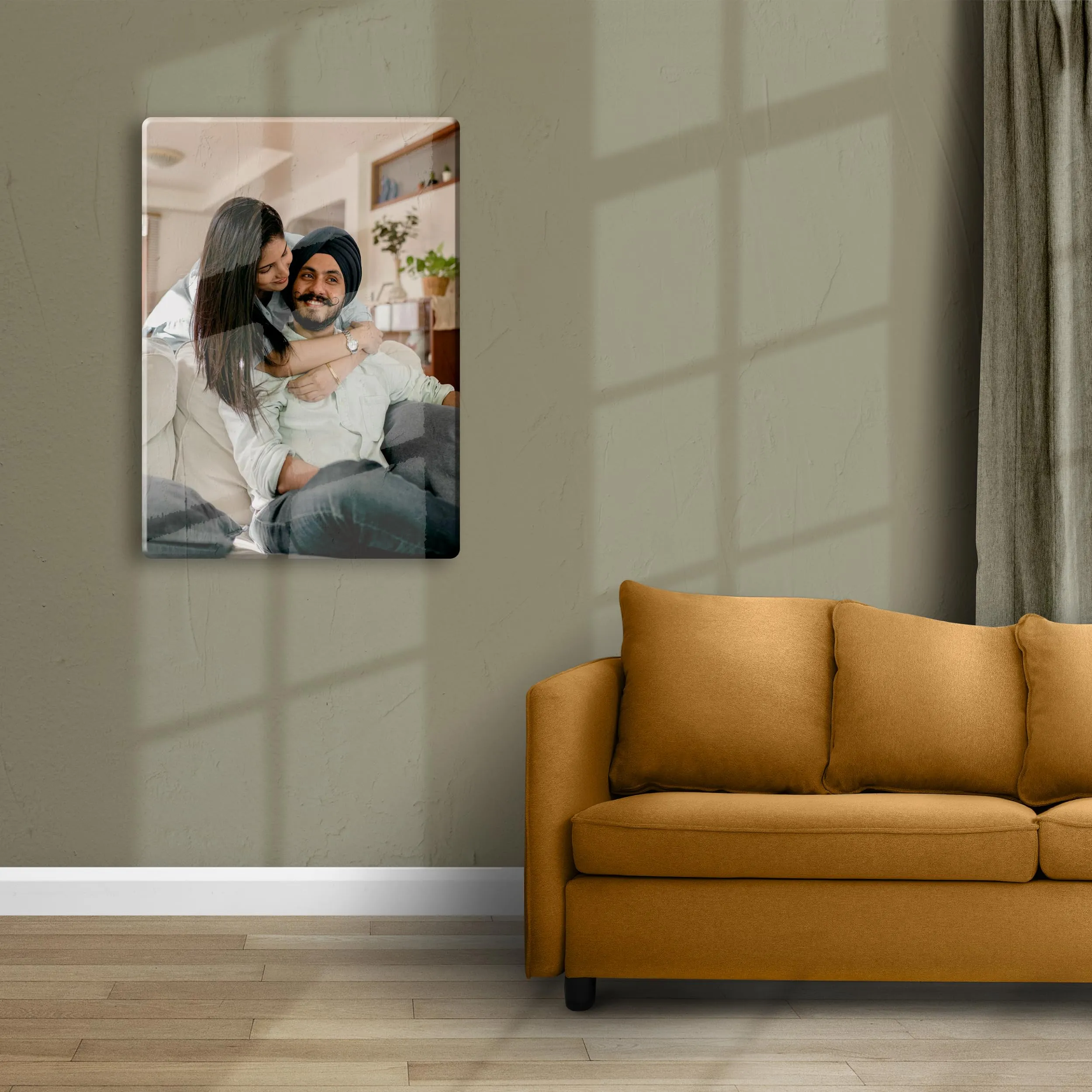 THE PUBLIC CORNER Customised/Personalized Clear Acrylic Wall Mount Frameless Picture Photo/Poster For Anniversary, Birthday, Special Moment,5mm Thickness (16 X 24 Inch)