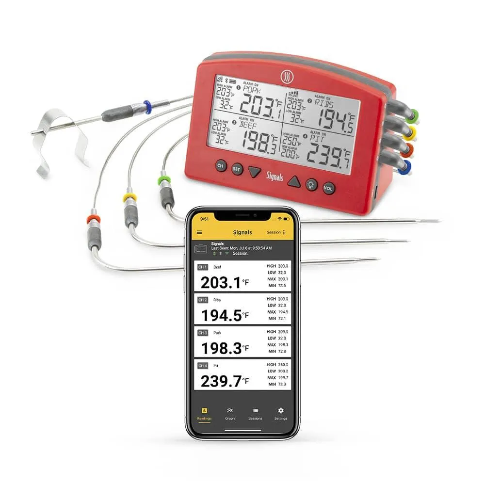 ThermoWorks Signals BBQ Alarm Thermometer with Wi-Fi and Bluetooth