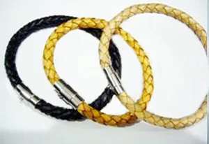 Thin Braided Leather Bracelet