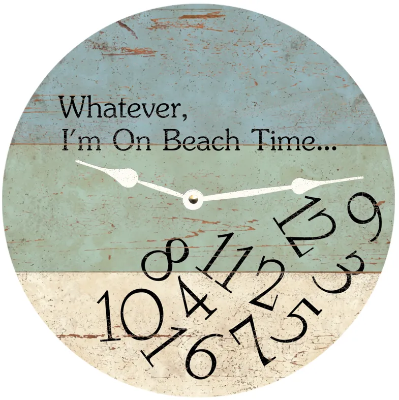 Whatever I'm On Beach Time Clock-Whatever Wall Clock