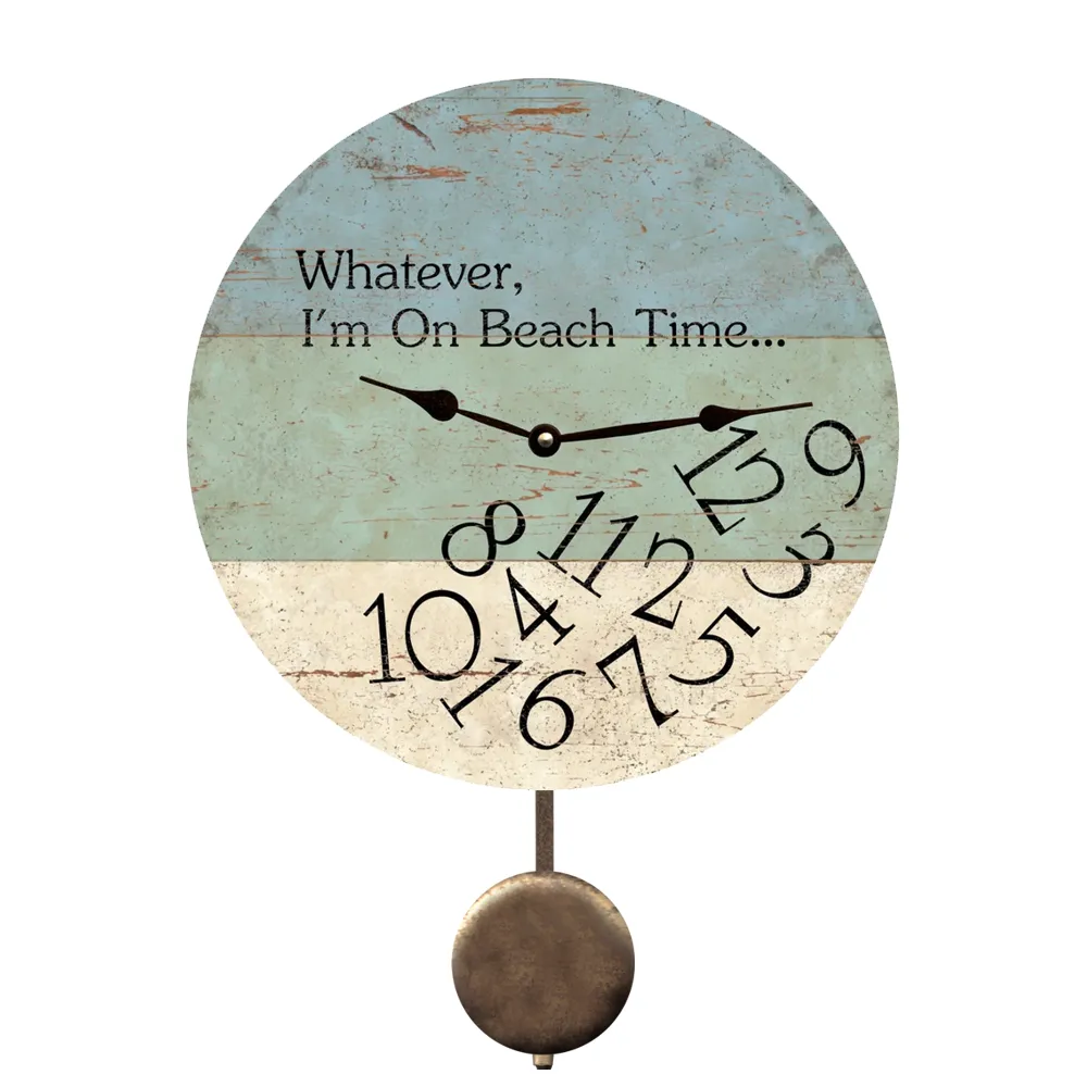 Whatever I'm On Beach Time Clock-Whatever Wall Clock