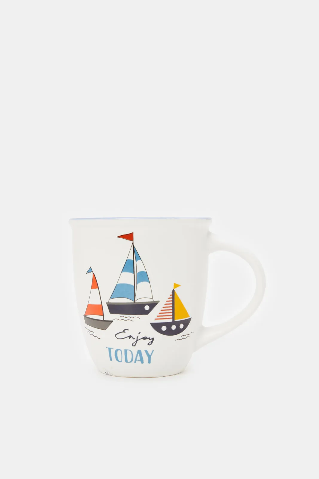 White Enjoy Day Printed Mug