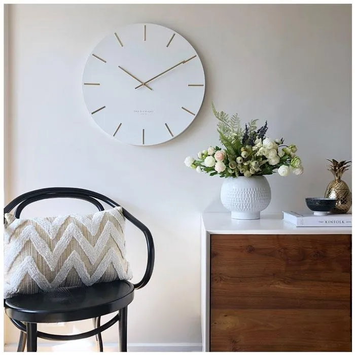 White Luca Clock (40cm)