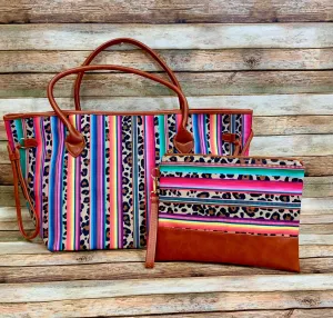 Wild West Serape Tote Bag and Wristlet