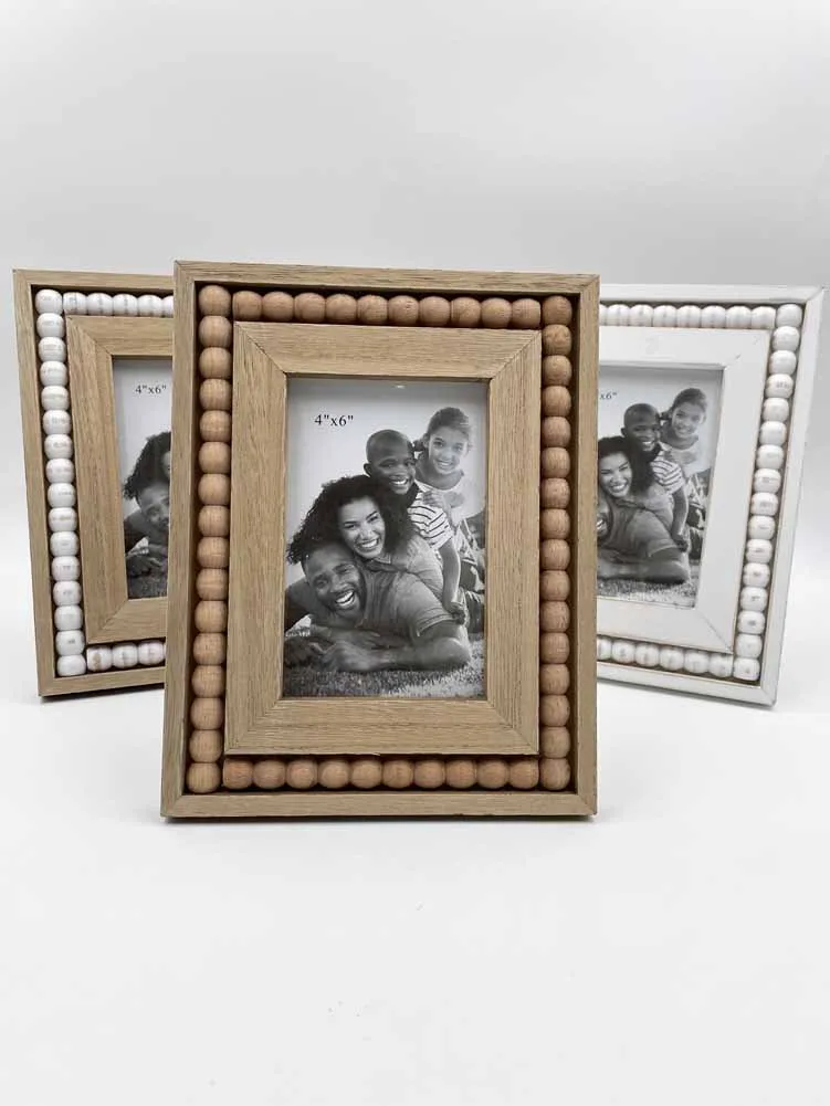 Wood Frame with Blessing Beads by Youngs